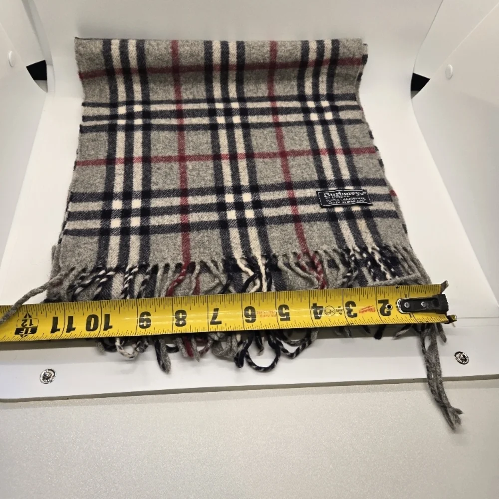 Burberry Gray Plaid Scarf - Picture 3 of 4